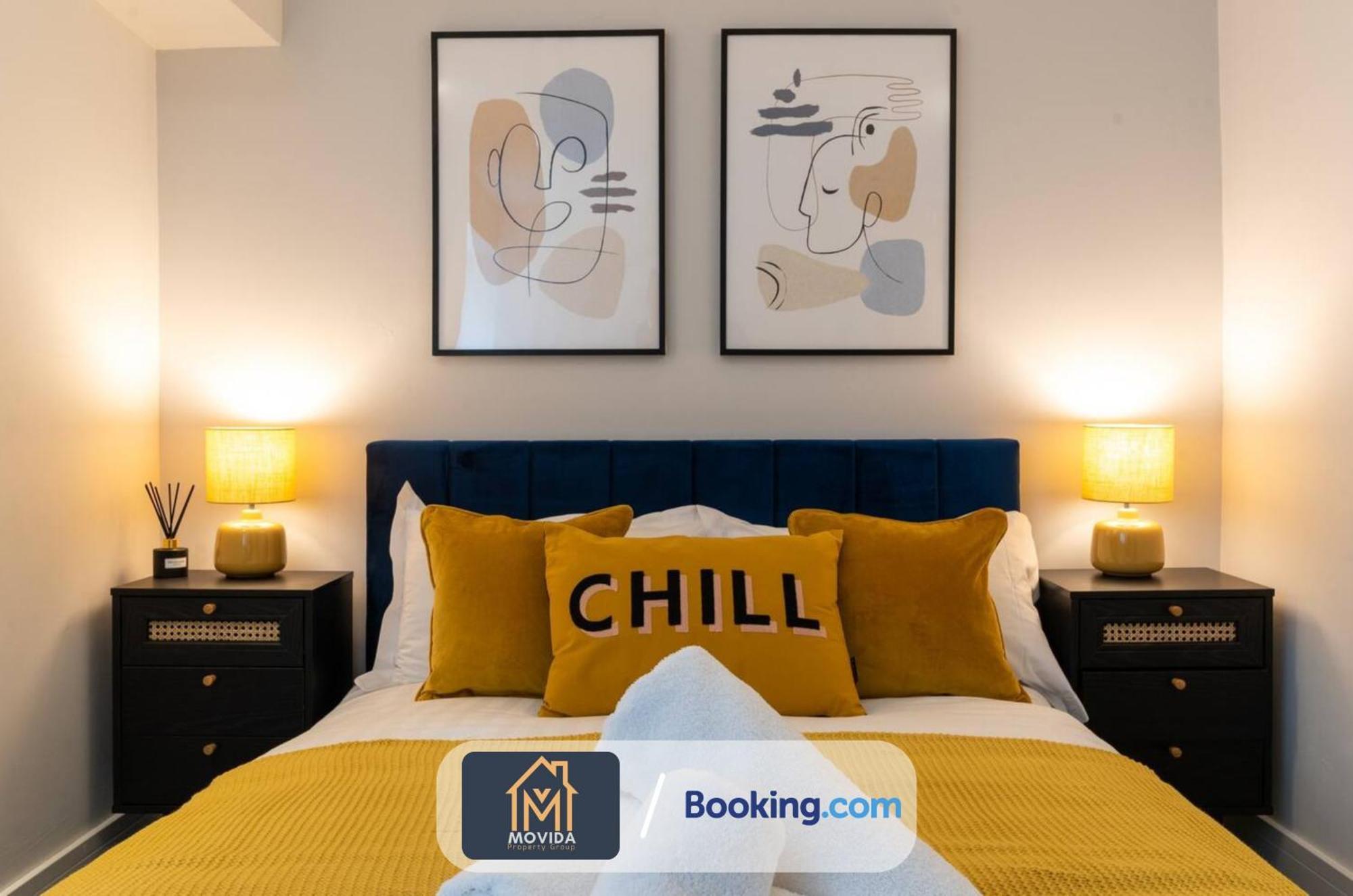 Stylish Two Bed Town Centre Apartment By Movida Property Group Short Lets & Serviced Accommodation With Parking Harrogate Exteriör bild