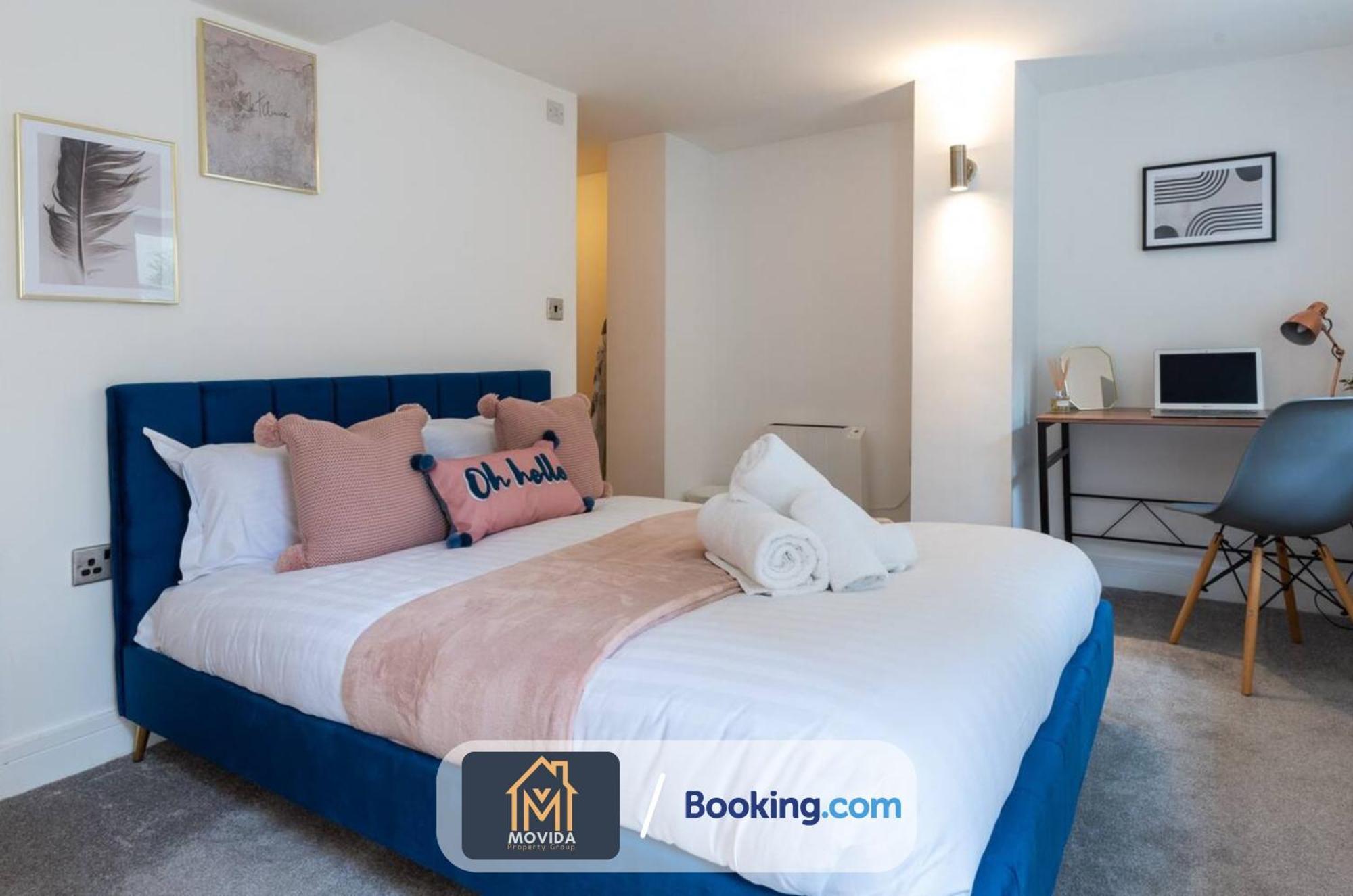 Stylish Two Bed Town Centre Apartment By Movida Property Group Short Lets & Serviced Accommodation With Parking Harrogate Exteriör bild