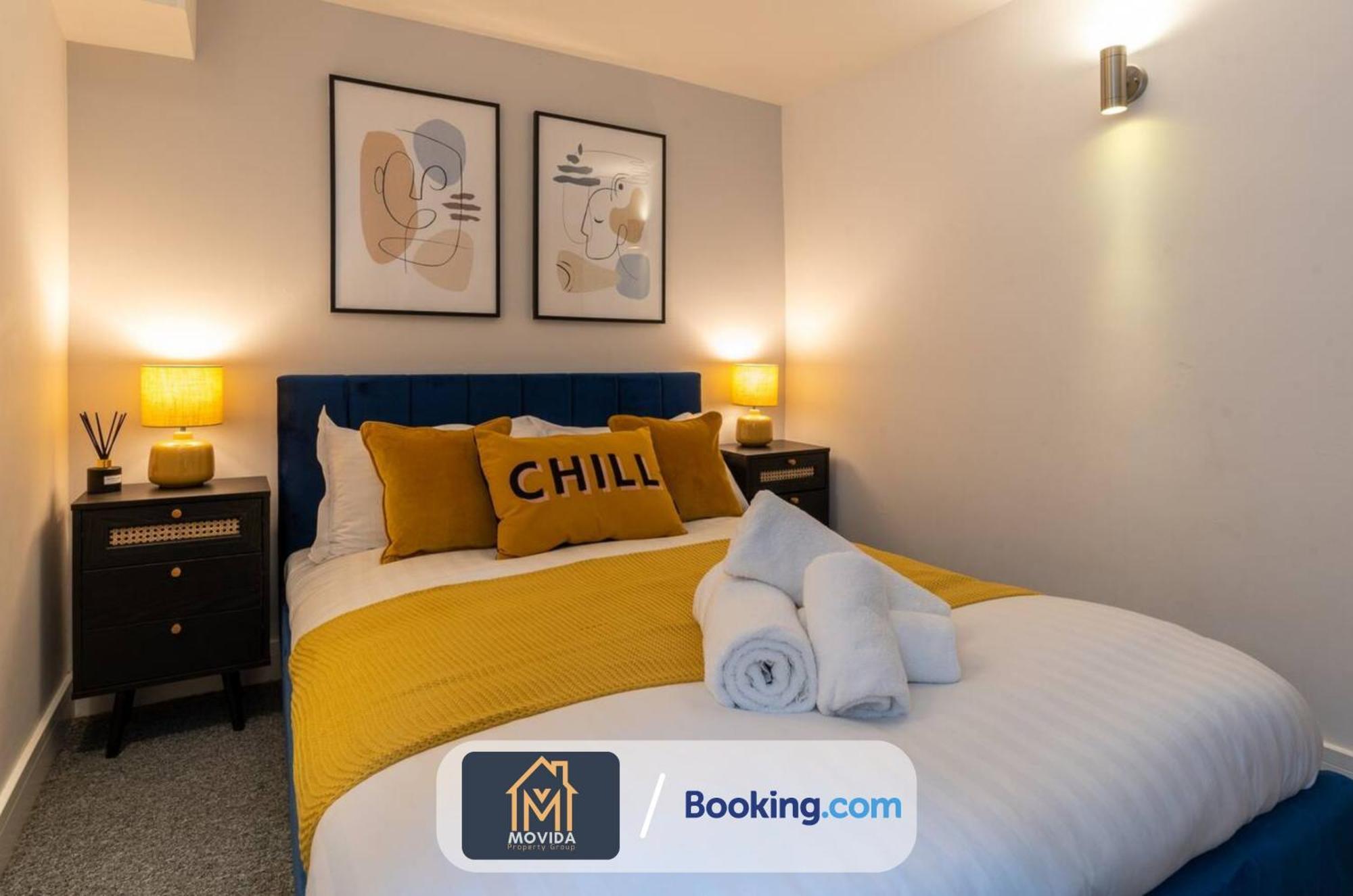 Stylish Two Bed Town Centre Apartment By Movida Property Group Short Lets & Serviced Accommodation With Parking Harrogate Exteriör bild