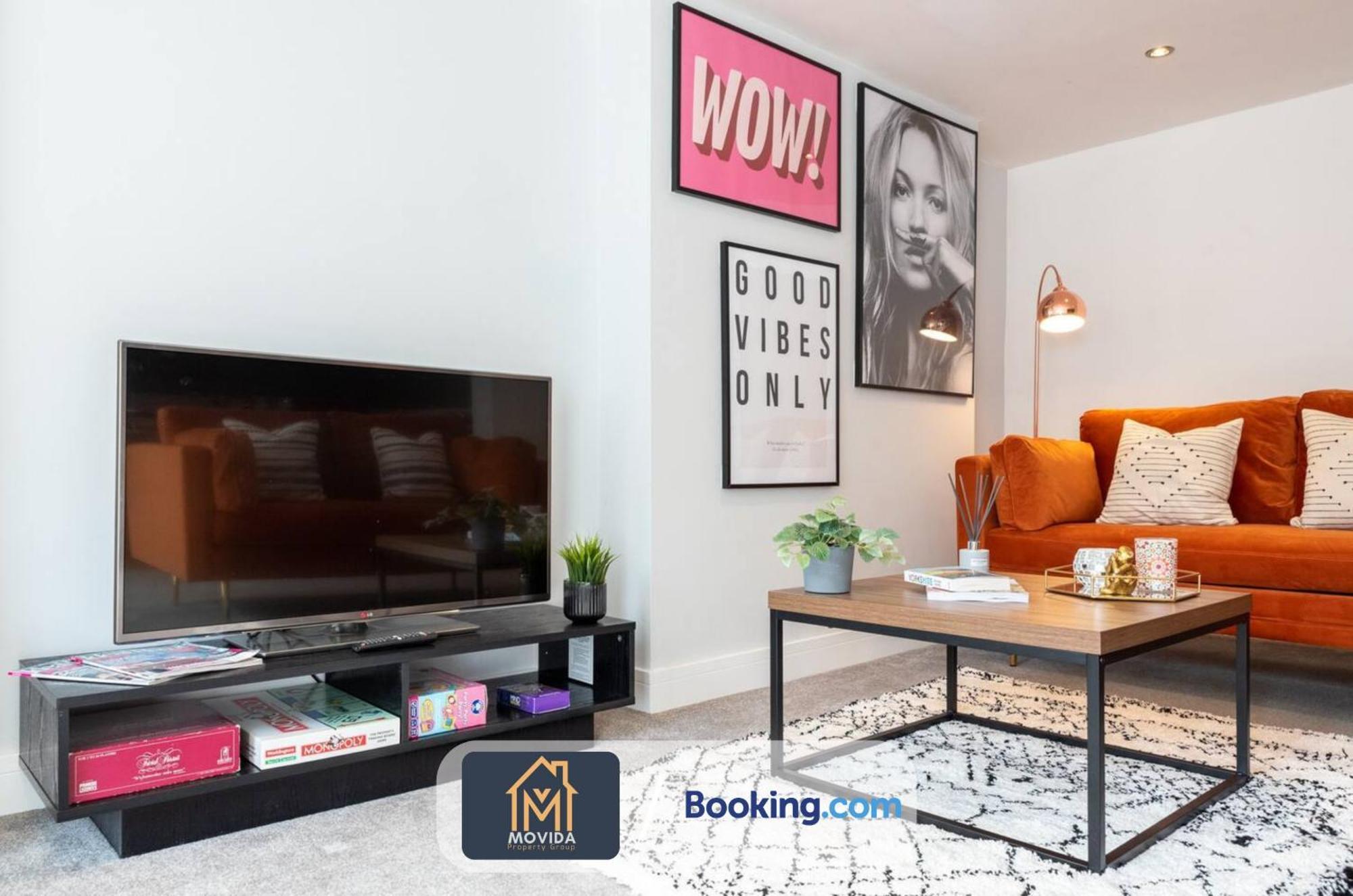 Stylish Two Bed Town Centre Apartment By Movida Property Group Short Lets & Serviced Accommodation With Parking Harrogate Exteriör bild